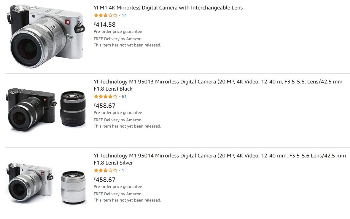 YI M1 su Amazon Germania