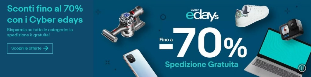ebay edays sconti Black Friday 2021