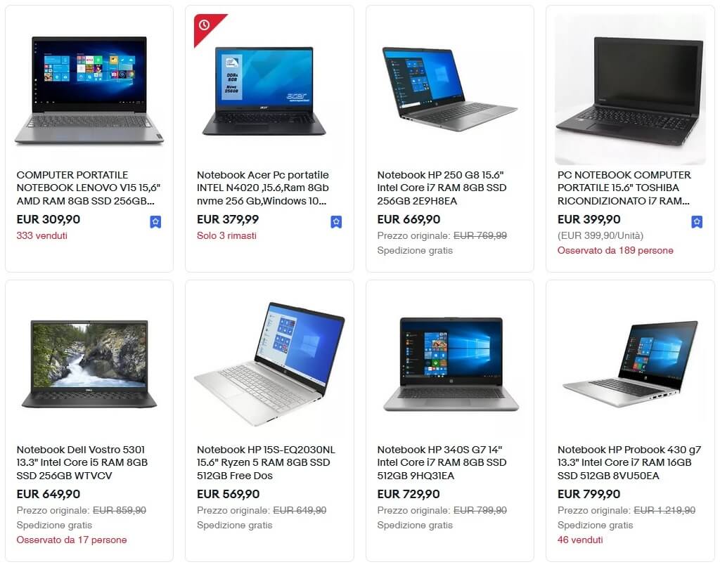 ebay edays 2021 offerte laptop