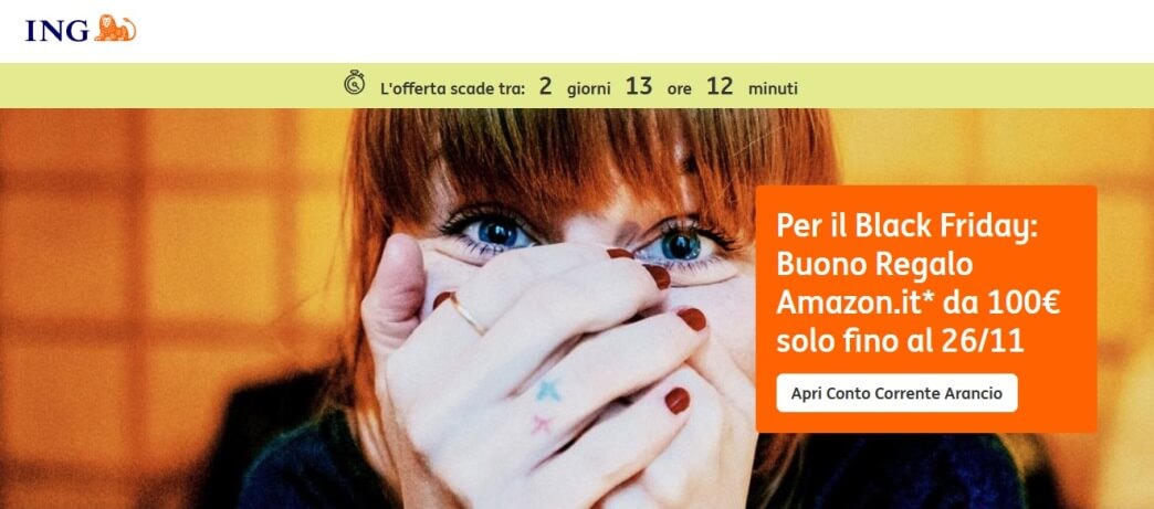 buono regalo 100 euro se apri conto arancio banca ING
