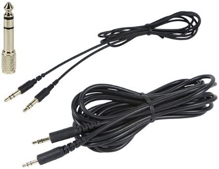 cavi e adattatori inclusi nella confezione delle cuffie audio MONOPRICE Premium HI-FI DJ Style OVER-THE-EAR PRO